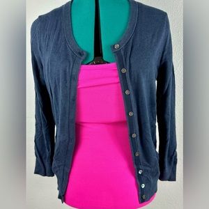 Banana Republic navy blue size M button down cardigan sweater